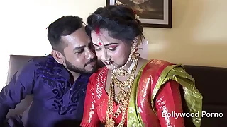 Newly Betrothed Indian Girl Sudipa Hardcore Honeymoon First night sex plus creampie - Hindi Audio